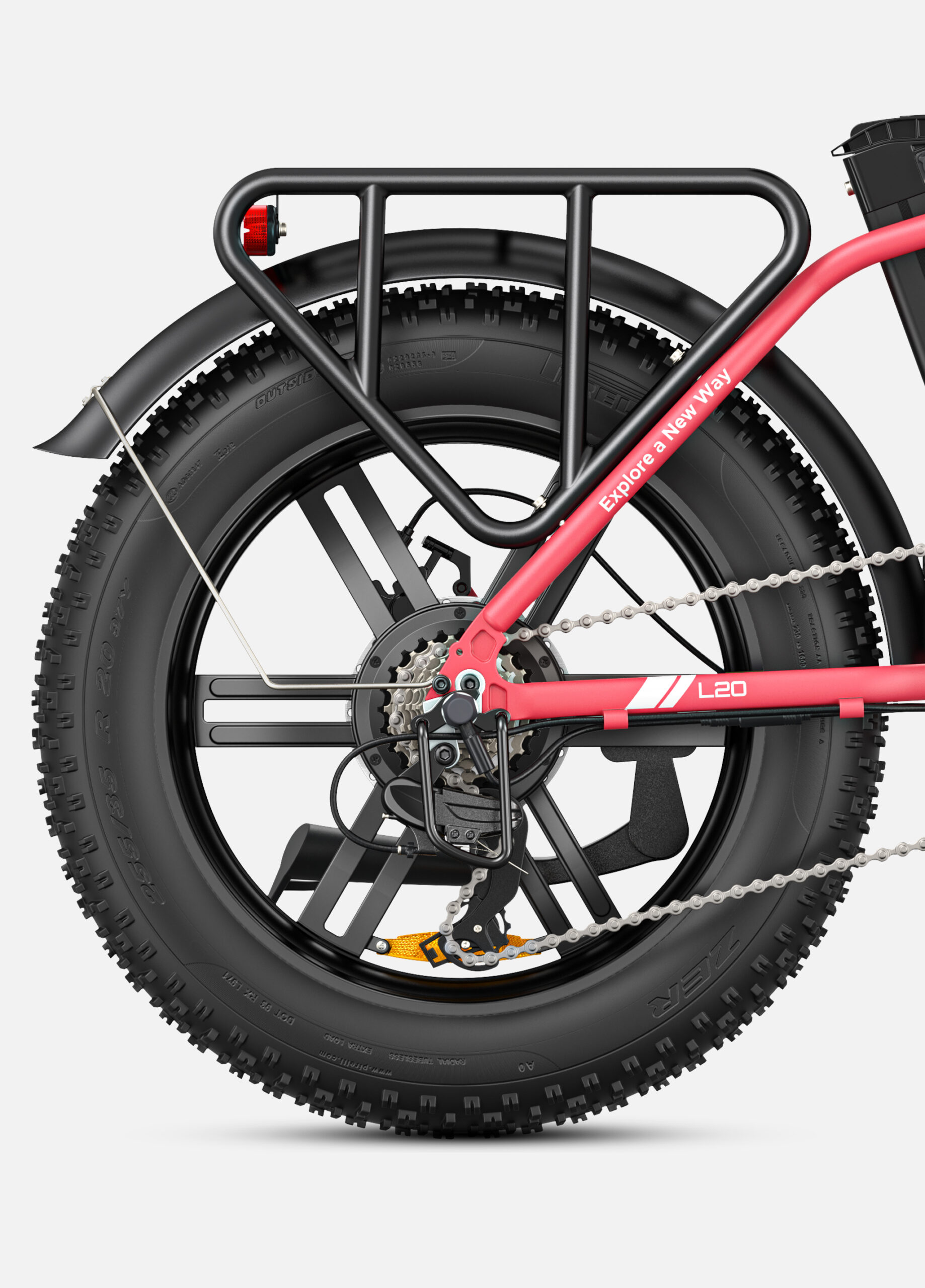 Engwe L20 Elektrische Fatbike EU Version 20inch 25km/h 250W Flamingo Pink – 2024