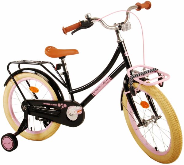 Volare Excellent Kinderfiets – Meisjes – 18 inch – Zwart – 95% afgemonteerd