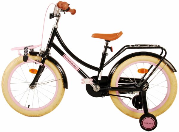 Volare Excellent Kinderfiets – Meisjes – 18 inch – Zwart – 95% afgemonteerd