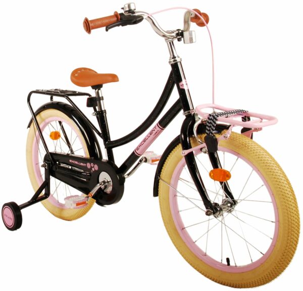 Volare Excellent Kinderfiets – Meisjes – 18 inch – Zwart – 95% afgemonteerd