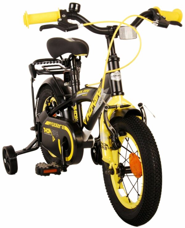 Volare Thombike Kinderfiets – Jongens – 12 inch – Zwart Geel – Twee Handremmen