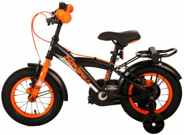 Volare Thombike Kinderfiets – Jongens – 12 inch – Zwart Oranje – Twee Handremmen