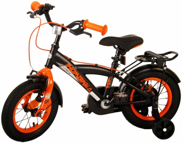 Volare Thombike Kinderfiets – Jongens – 12 inch – Zwart Oranje – Twee Handremmen