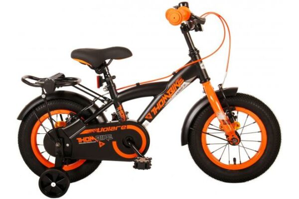 Volare Thombike Kinderfiets – Jongens – 12 inch – Zwart Oranje – Twee Handremmen