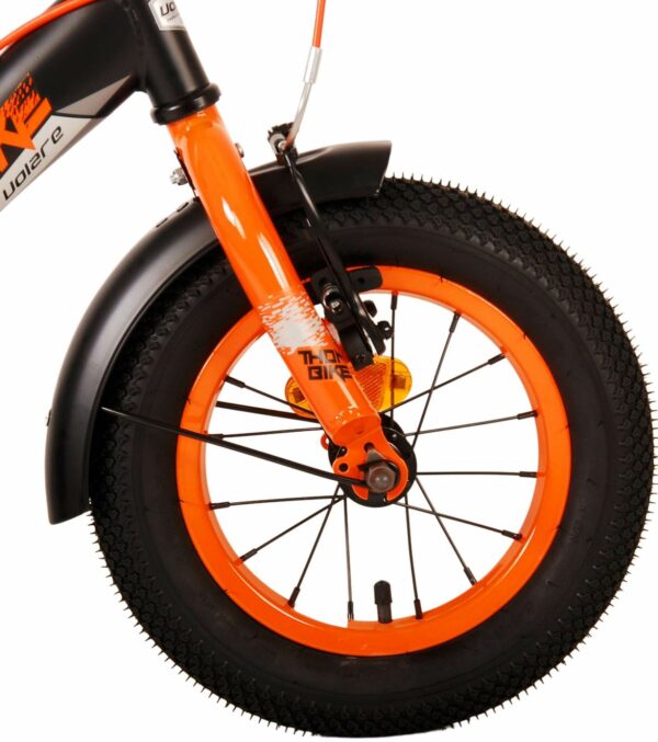 Volare Thombike Kinderfiets – Jongens – 12 inch – Zwart Oranje – Twee Handremmen