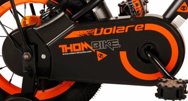 Volare Thombike Kinderfiets – Jongens – 12 inch – Zwart Oranje – Twee Handremmen