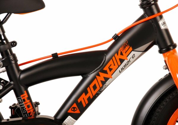 Volare Thombike Kinderfiets – Jongens – 12 inch – Zwart Oranje – Twee Handremmen