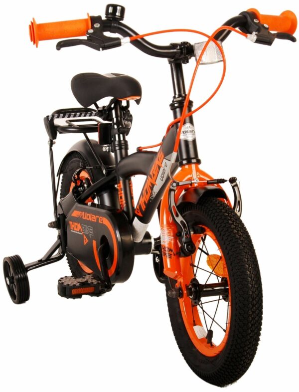 Volare Thombike Kinderfiets – Jongens – 12 inch – Zwart Oranje – Twee Handremmen