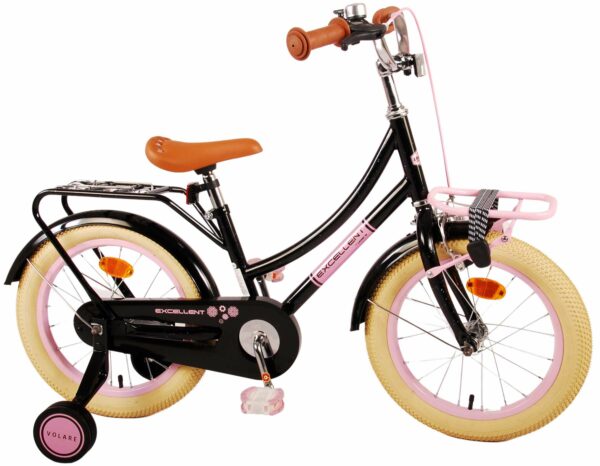 Volare Excellent Kinderfiets – Meisjes – 16 inch – Zwart – 95% afgemonteerd