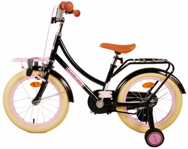 Volare Excellent Kinderfiets – Meisjes – 16 inch – Zwart – 95% afgemonteerd