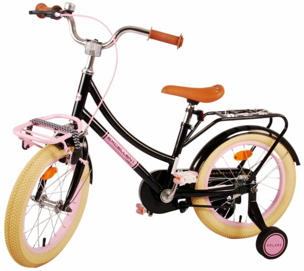 Volare Excellent Kinderfiets – Meisjes – 16 inch – Zwart – 95% afgemonteerd