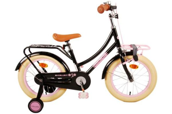 Volare Excellent Kinderfiets – Meisjes – 16 inch – Zwart – 95% afgemonteerd