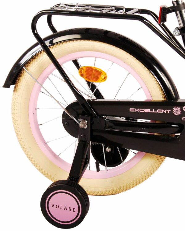 Volare Excellent Kinderfiets – Meisjes – 16 inch – Zwart – 95% afgemonteerd