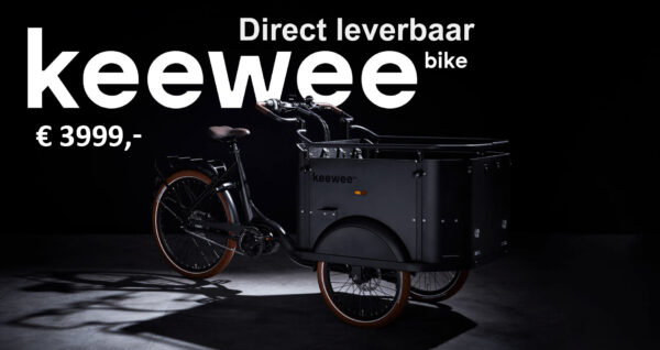 Keewee Bakfiets Bafang M420 Mat Zwart – OP VOORRAAD