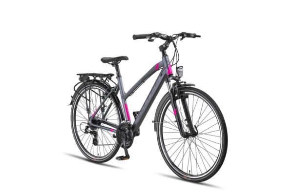 Altec Legarda (CT) LSM 28 inch Damesfiets V-Brakes  24 Versn. Antraciet/Pink *** VASTE LAGE PRIJS ***