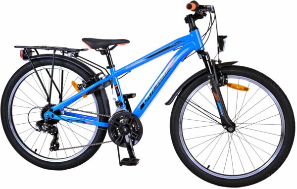 Volare Cross Kinderfiets – Jongens – 24 inch – Blauw – 21 versnellingen – Twee handremmen