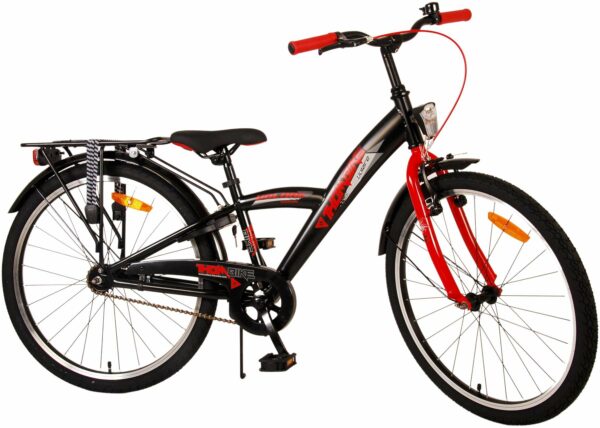 Volare Thombike Kinderfiets – Jongens – 24 inch – Zwart Rood