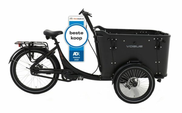 Vogue Superior Deluxe Elektrische Bakfiets 8 SPD Zwart-Zwart