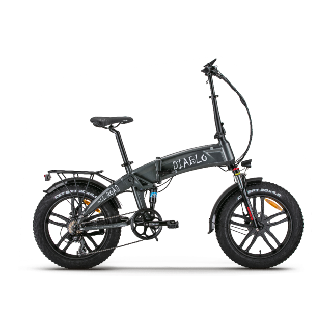 Diablo All Road folding elektrische Fatbike 7v Antraciet Diablo All Road folding elektrische Fatbike 7v Antraciet