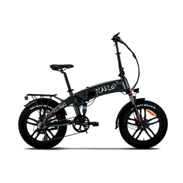 Diablo All Road folding elektrische Fatbike 7v Matt Black
