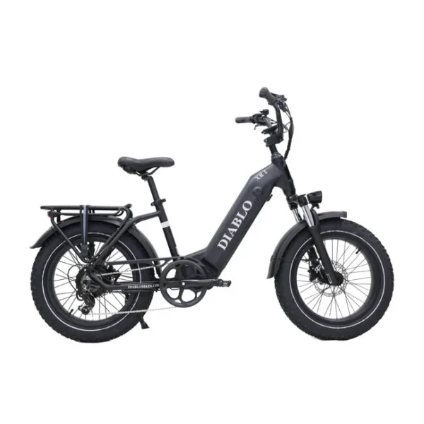 Diablo XR1 elektrische Fatbike 7V 720Ah 15Ah Mat Zwart