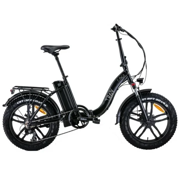 Troy E-Fold Folding elektrische Fatbike 7v Matt-Black