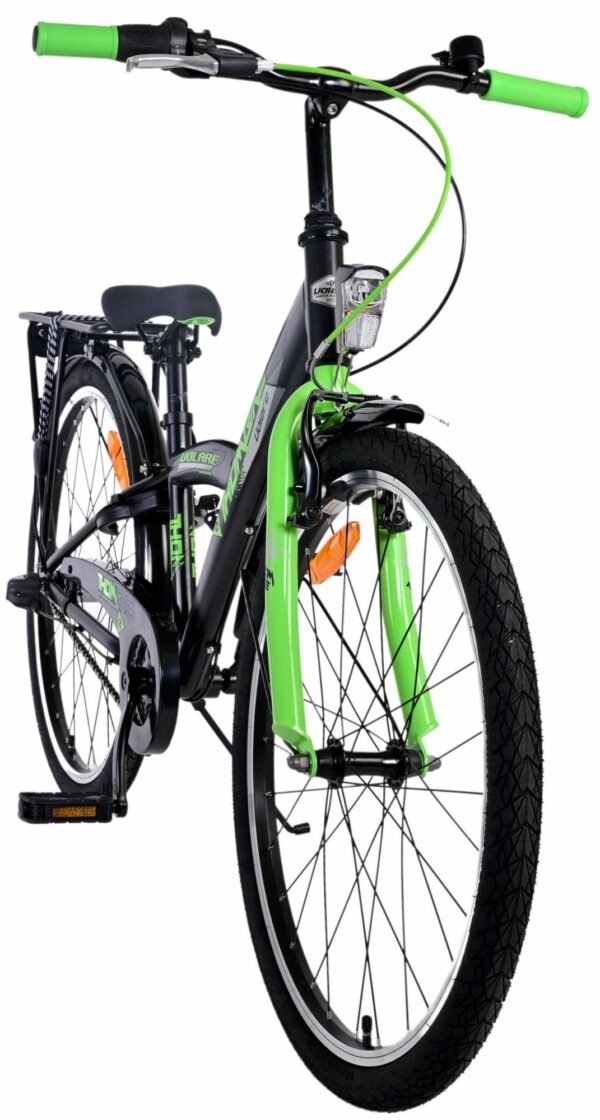 Volare Thombike Kinderfiets – Jongens – 24 inch – Groen Zwart – 3 versnellingen