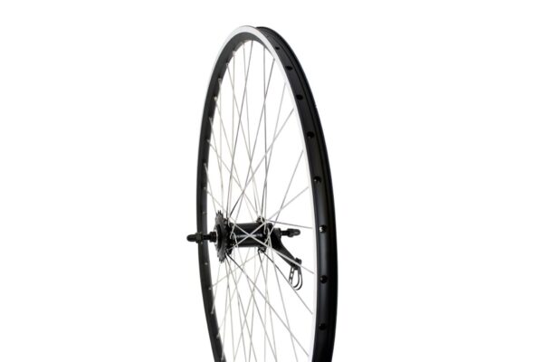 Achterwiel 28 INCH Remnaafwiel Dubbel velg Zwart (Chroom spaken) *Classic*