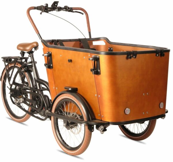 Vogue Avenger Elektrische Bakfiets 8V 15Ah 540Wh Matt Black/Brown