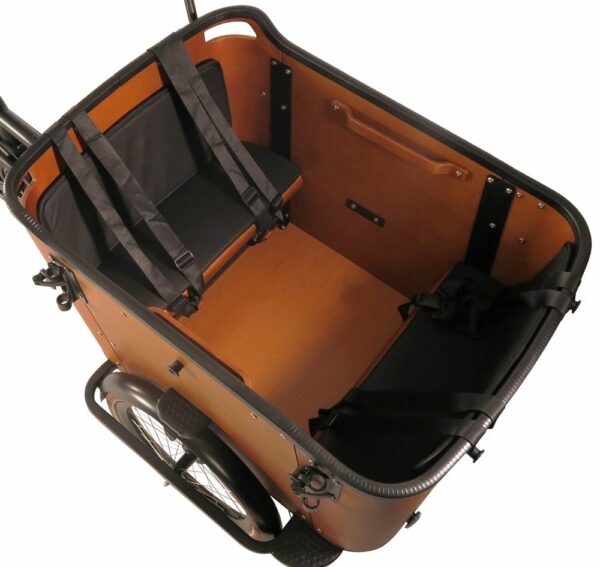 Vogue Avenger Elektrische Bakfiets 8V 15Ah 540Wh Matt Black/Brown