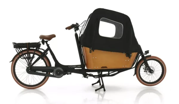 Vogue Carry 2 Elektrische Bakfiets 15Ah 540Wh Matt Black/Brown
