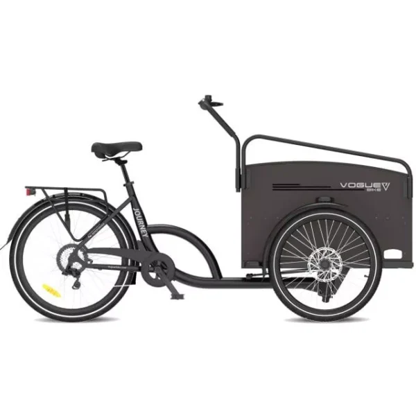 Vogue Journey Elektrische Bakfiets Zwart/Zwart