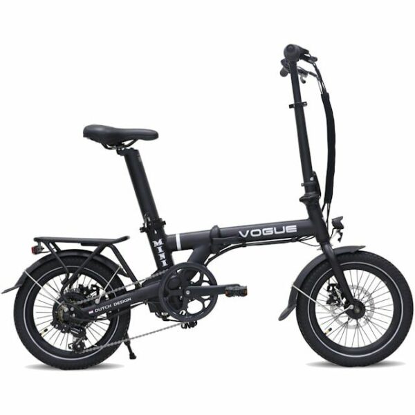 Vogue Mini Elektrische Vouwfiets 6 Speed 16″ Matt Black