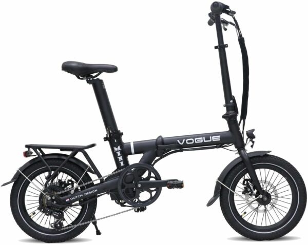 Vogue Mini Elektrische Vouwfiets 6 Speed 16″ Matt Black