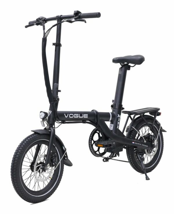 Vogue Mini Elektrische Vouwfiets 6 Speed 16″ Matt Black