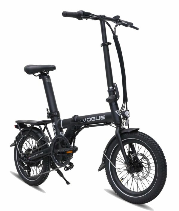 Vogue Mini Elektrische Vouwfiets 6 Speed 16″ Matt Black