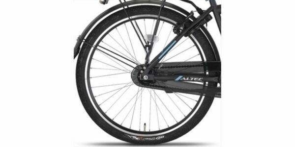 ACHTERWIEL 26 INCH Dubbelvelg Remnaaf zwart/grijs (chroom spaken)