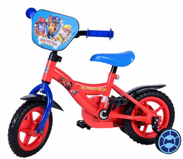 Paw Patrol Kinderfiets – Jongens – 10 inch – Rood/Blauw – Doortrapper