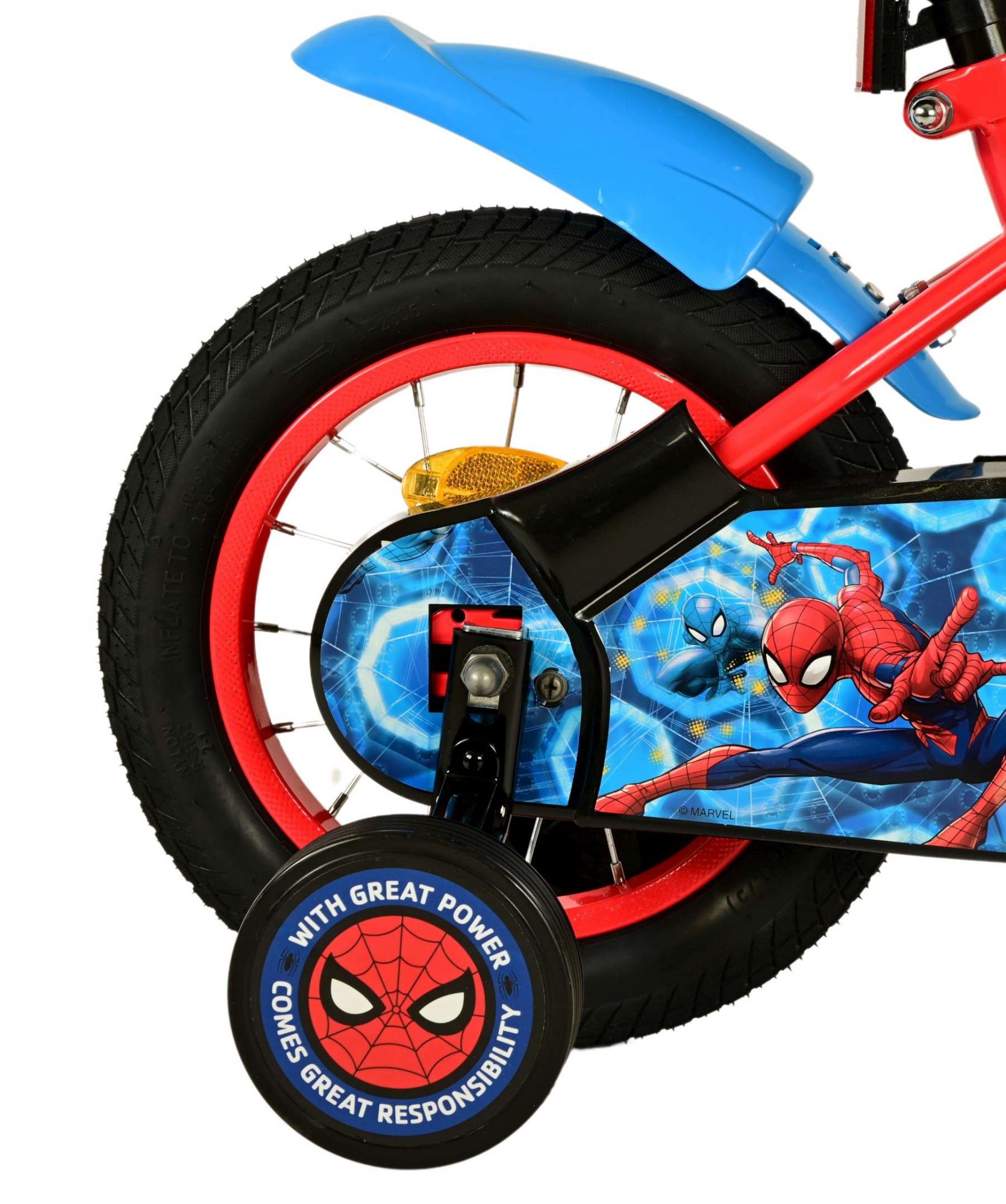 Spider-Man Kinderfiets – Jongens – 12 inch – Blauw/Rood