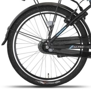 ACHTERWIEL 24 INCH Remnaaf zwart/grijs dubbelvelg chroom spaken RRR AFTERSALE