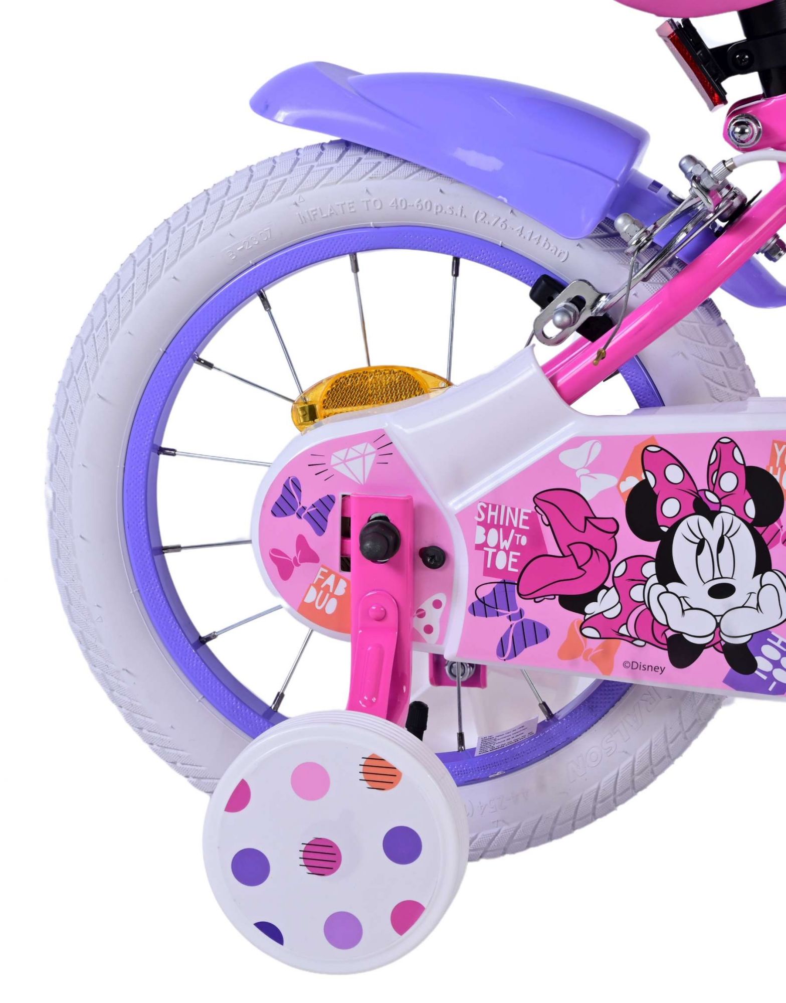 Disney Minnie Kinderfiets – Meisjes – 14 inch – Roze – Twee handremmen