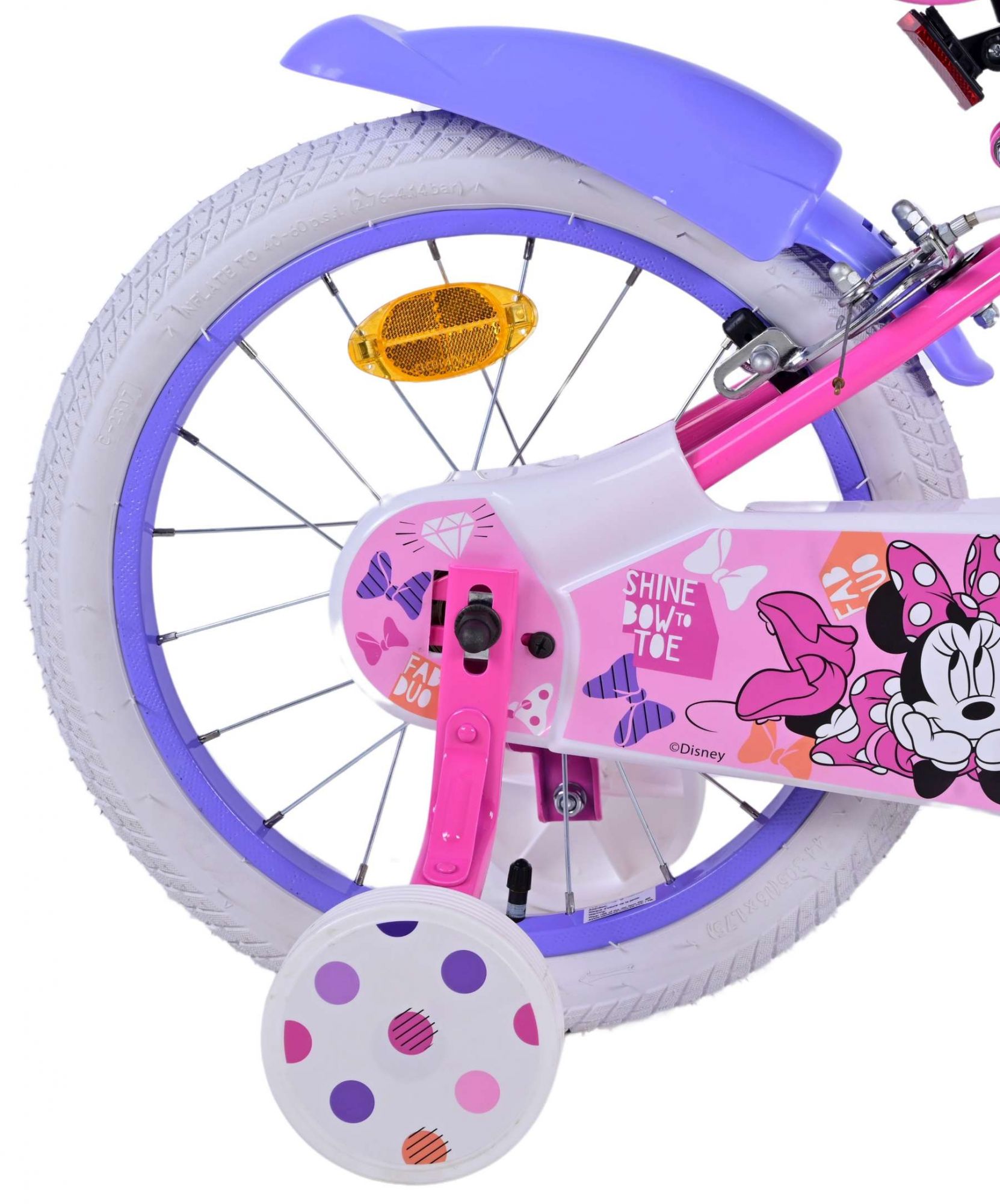 Disney Minnie Kinderfiets – Meisjes – 16 inch – Roze – Twee handremmen