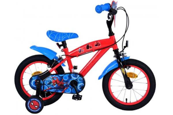 Ultimate Spider-Man Kinderfiets – Jongens – 14 inch – Blauw/Rood – Twee handremmen
