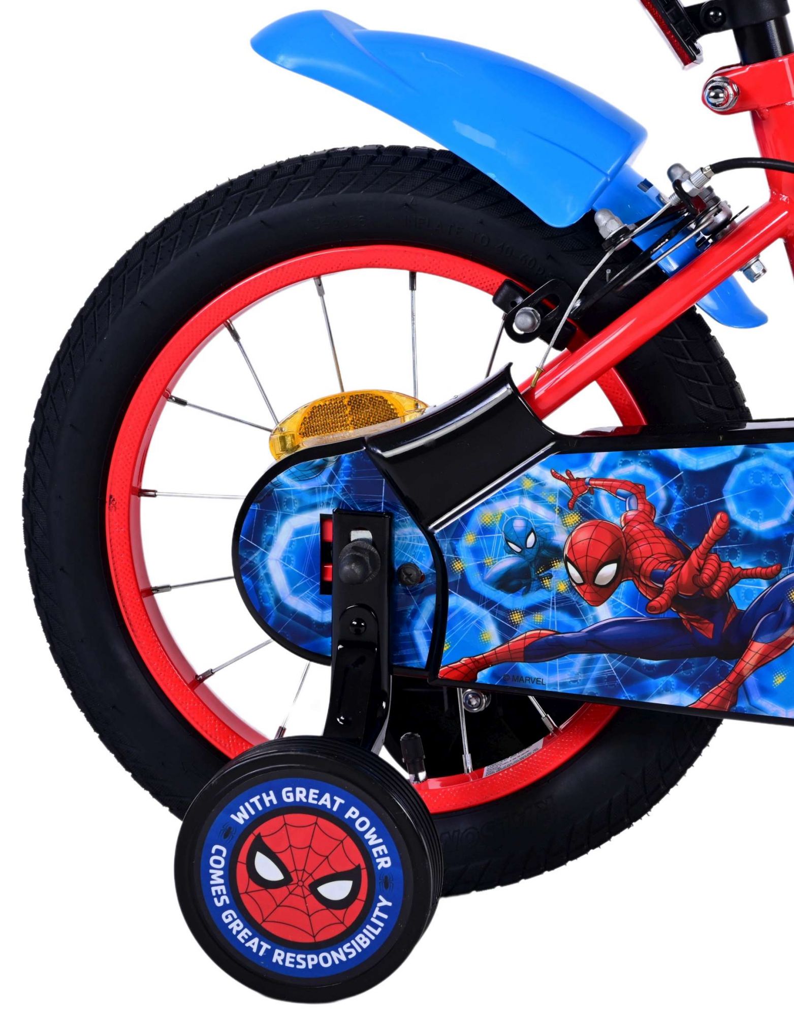 Ultimate Spider-Man Kinderfiets – Jongens – 14 inch – Blauw/Rood – Twee handremmen