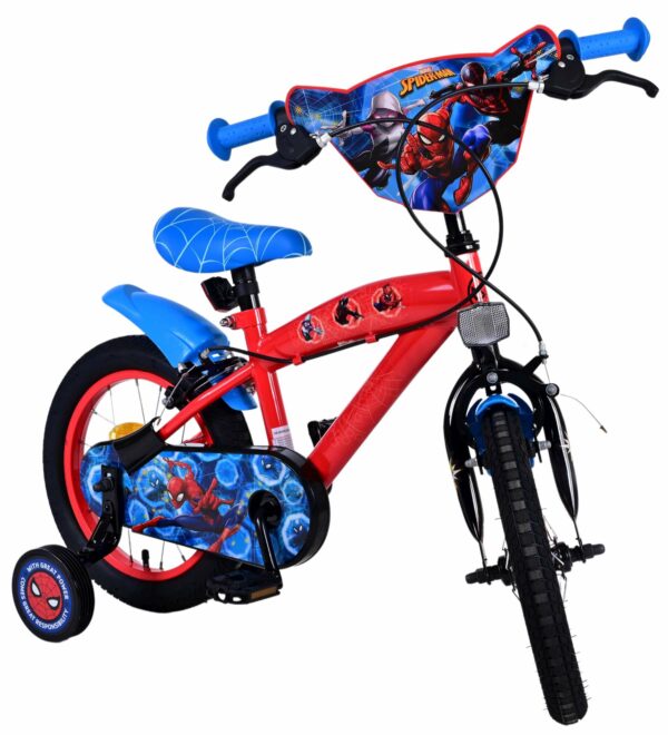 Ultimate Spider-Man Kinderfiets – Jongens – 14 inch – Blauw/Rood – Twee handremmen