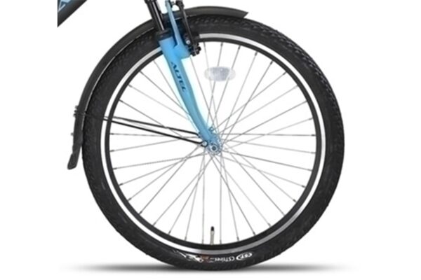 VOORWIEL 24 INCH zwart/grijs dubbelvelg chroom spaken