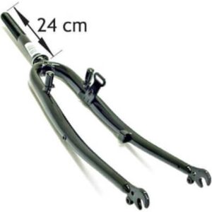 Voorvork 28 INCH vast glans zwart *Roma* 22,2 x buislengte 240mm zwart met canti nok
