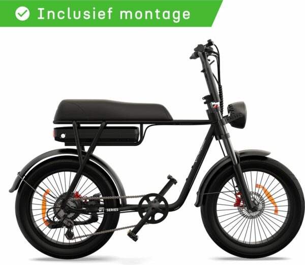 Pinscher W1 Elektrische Fatbike – 20inch 7V 25km/h – Mat Zwart