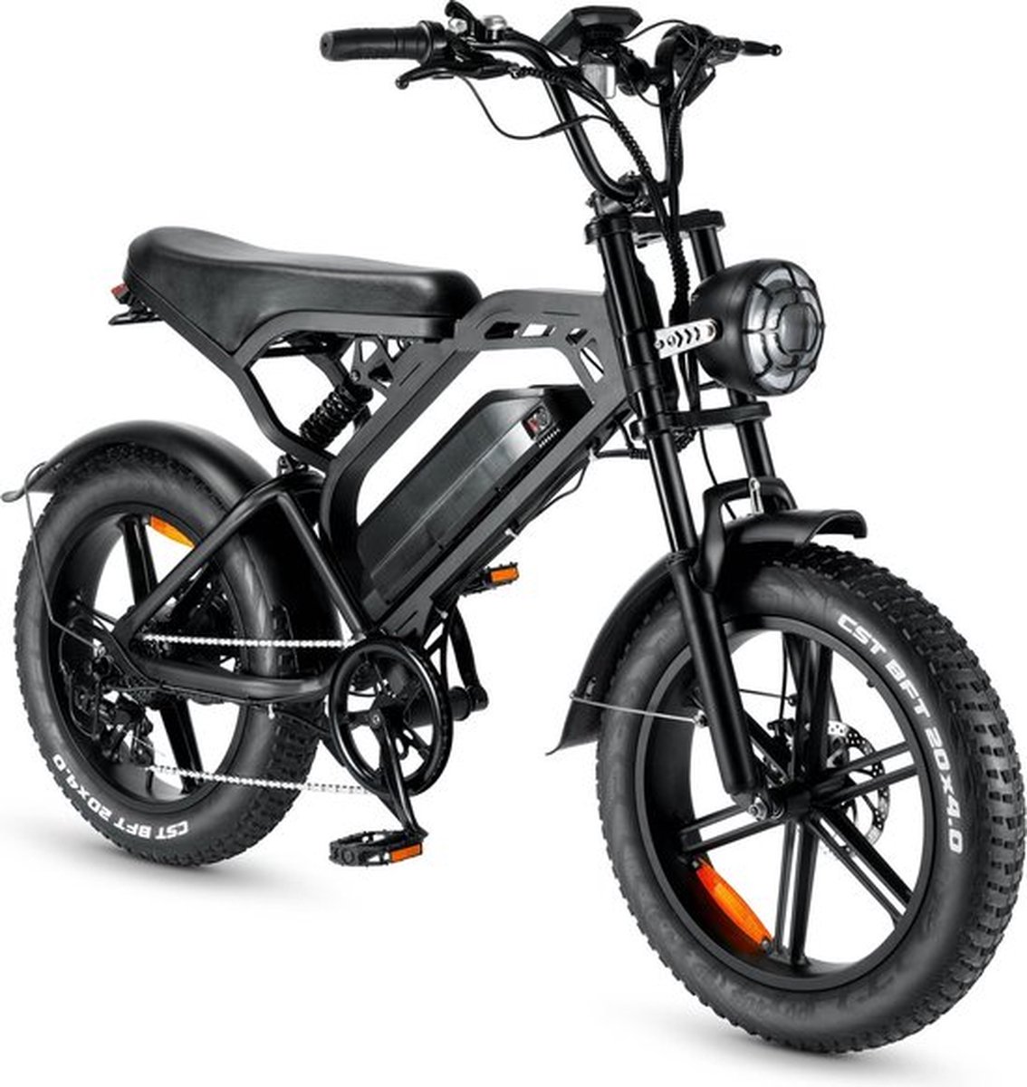 V20 Fatbike – 25km/h 250W Schijfremmen – Mat Zwart 2024