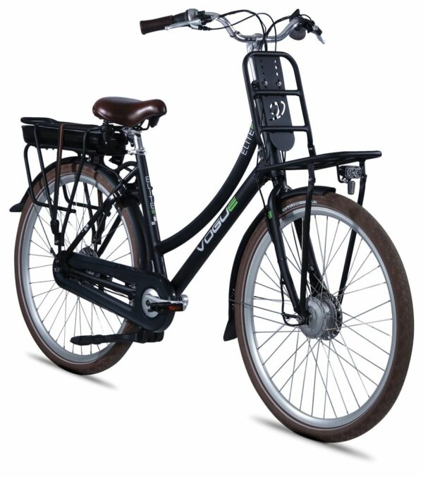 Vogue Elite Elektrische Fiets N7 28 inch 57 cm Matt Black Brown